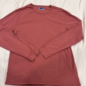 J. Crew Long Sleeve T-Shirt. Size L. Red/Dusty Rose. Like New